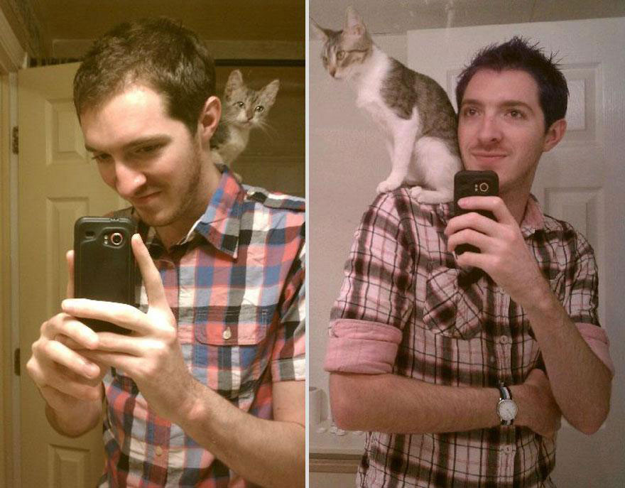 cute-pets-before-after-selfie