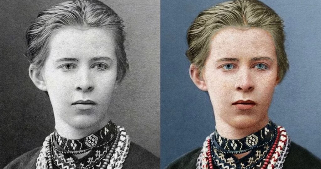 Леся Українка- блакитний колір очей