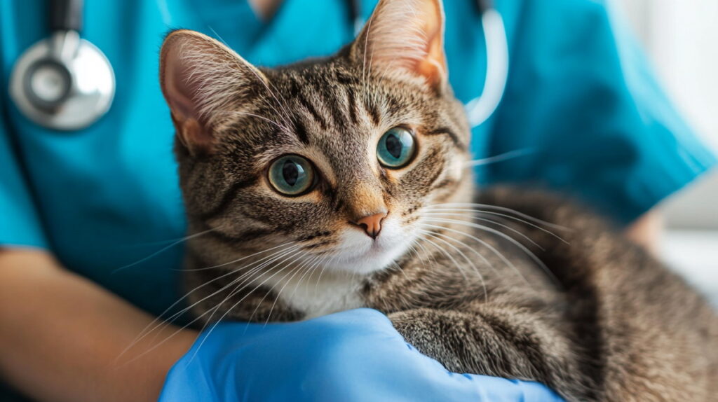Кіт на руках у ветеринара