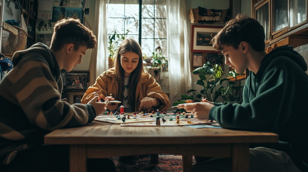 Діти грають в настільну гру