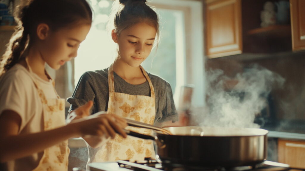 Діти готують їсти