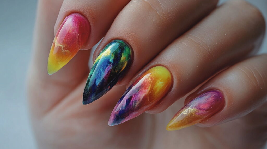 Манікюр із використанням пігментів