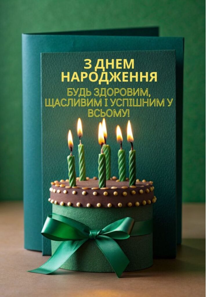 З днем народження! Будь здоровим, щасливим і успішним у всьому.