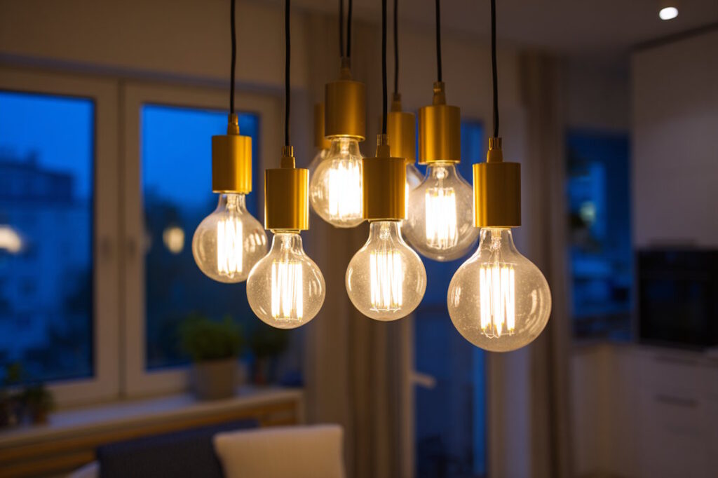 Енергоефективні лампи на кухні