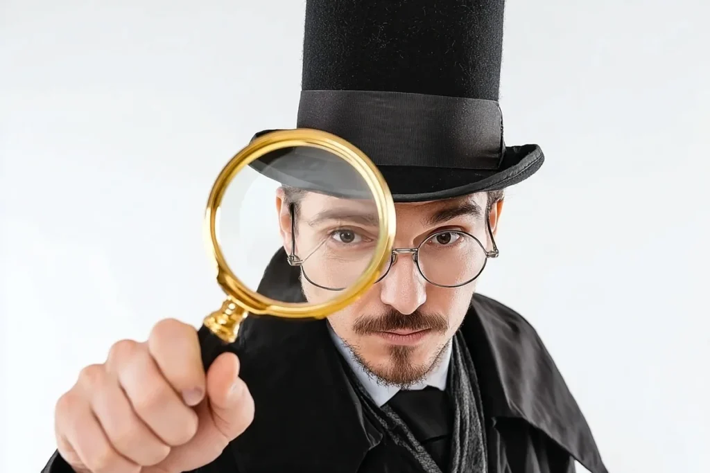 Шерлок Холмс зі збільшувальним склом