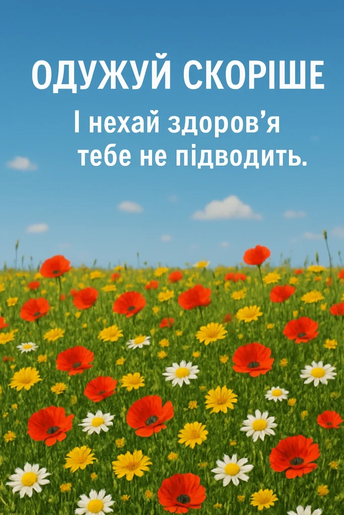 Яскраве поле з маками та ромашками на фоні голубого неба