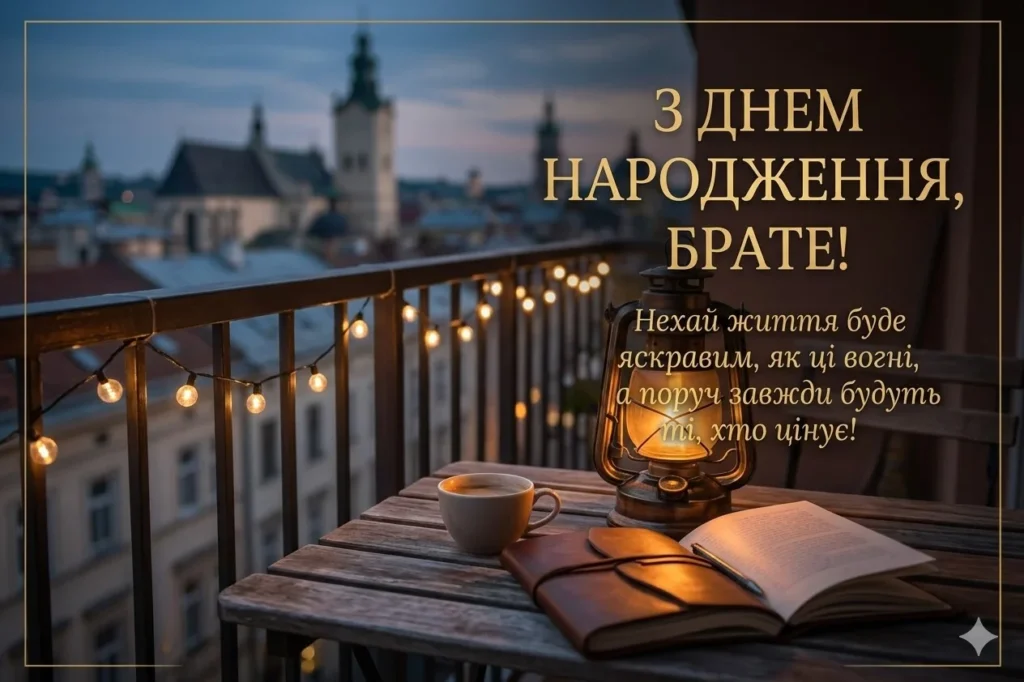 Тепла атмосферна листівка про затишок та вірність близьких людей 