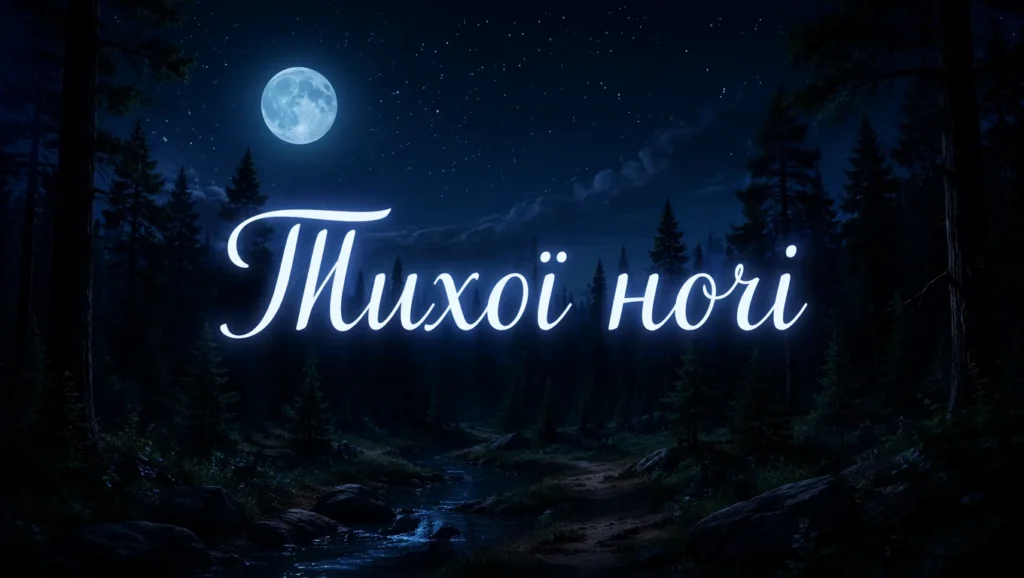Нічний ліс під повним місяцем