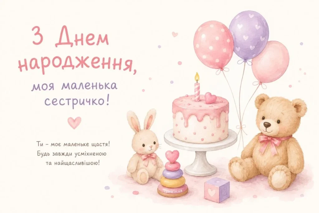 Зайчик, ведмедик і іменинний торт