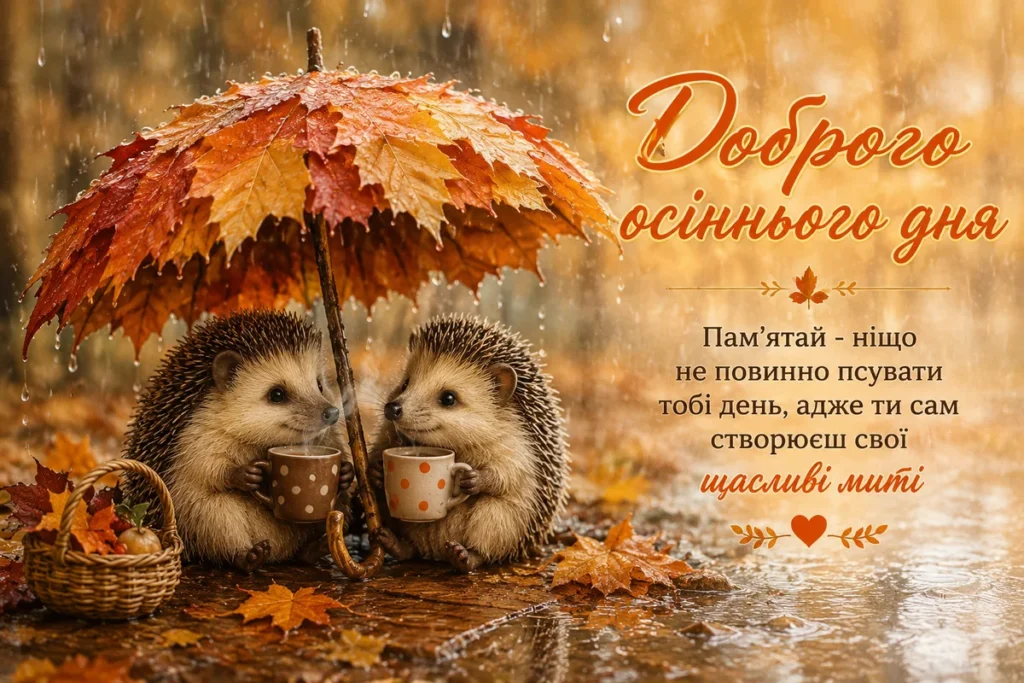 Один осінній день з життя їжачків