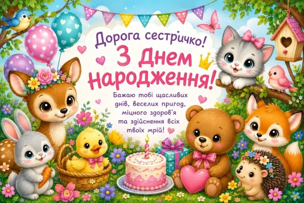 Листівка з тваринками