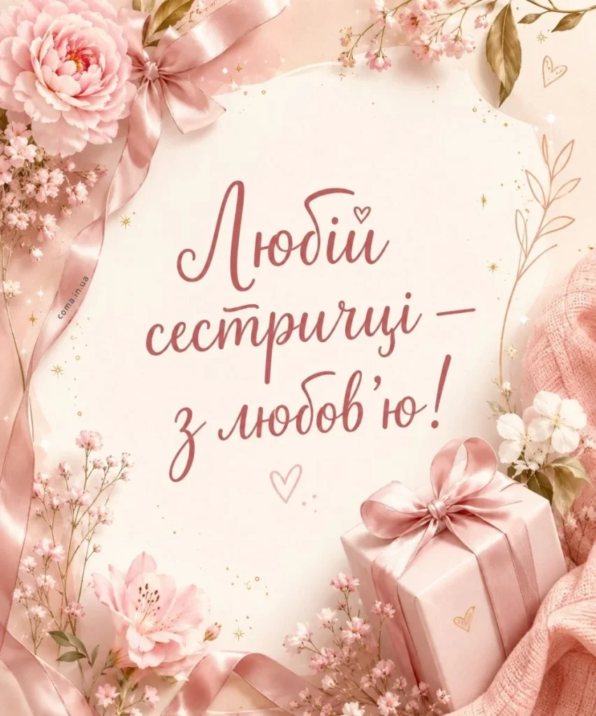 Листівка в рожевих тонах