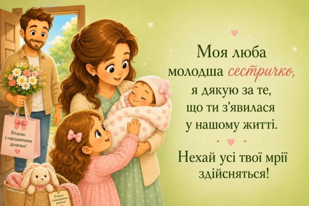 Сімʼя з маленькою іменинницею