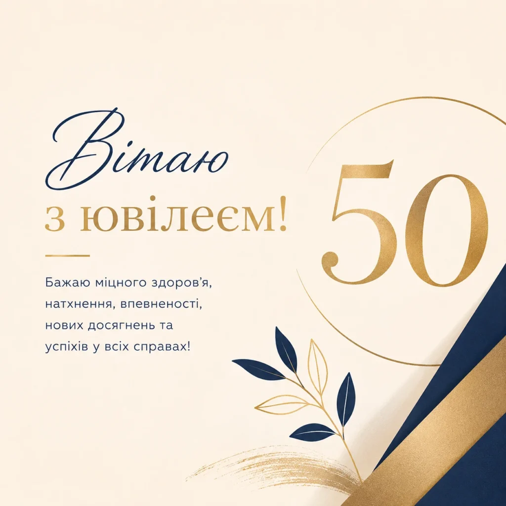 картинка привітання колезі з ювілеєм 50 років