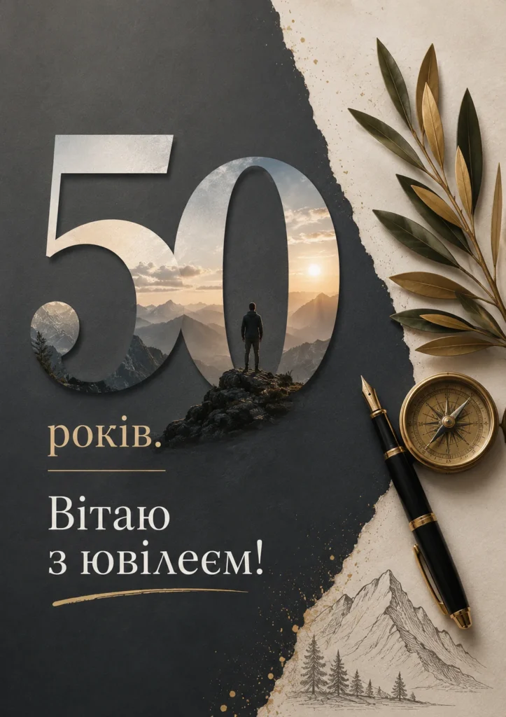 стильна картинка на ювілей 50 років 