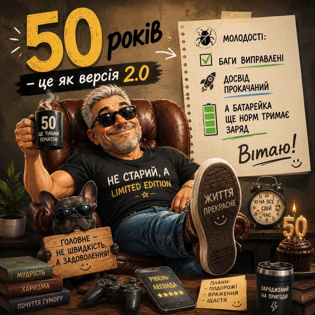 класна картинка на 50 років чоловіку