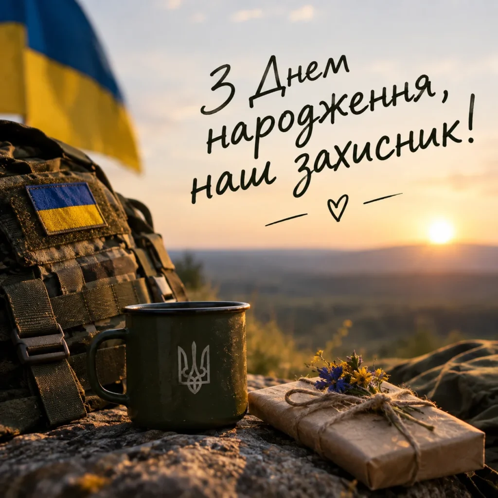 Вітальна листівка для захисника