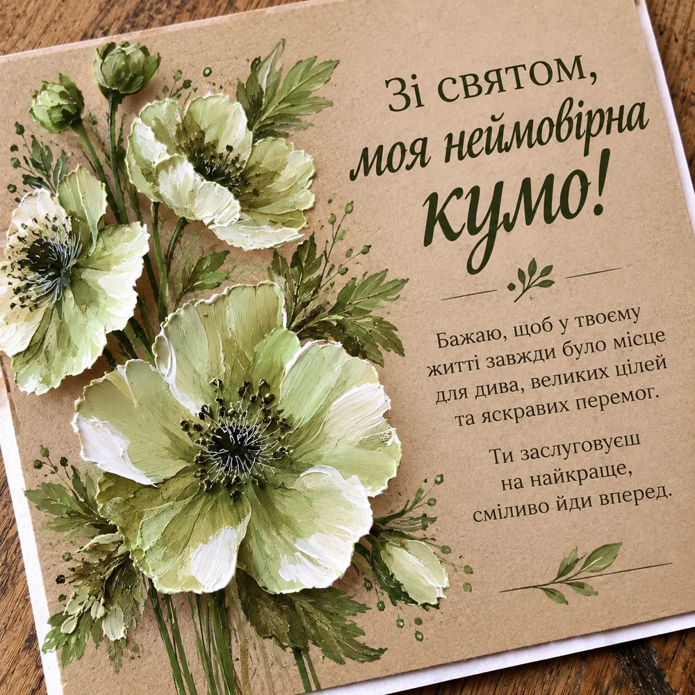Акварельні квіти для куми 