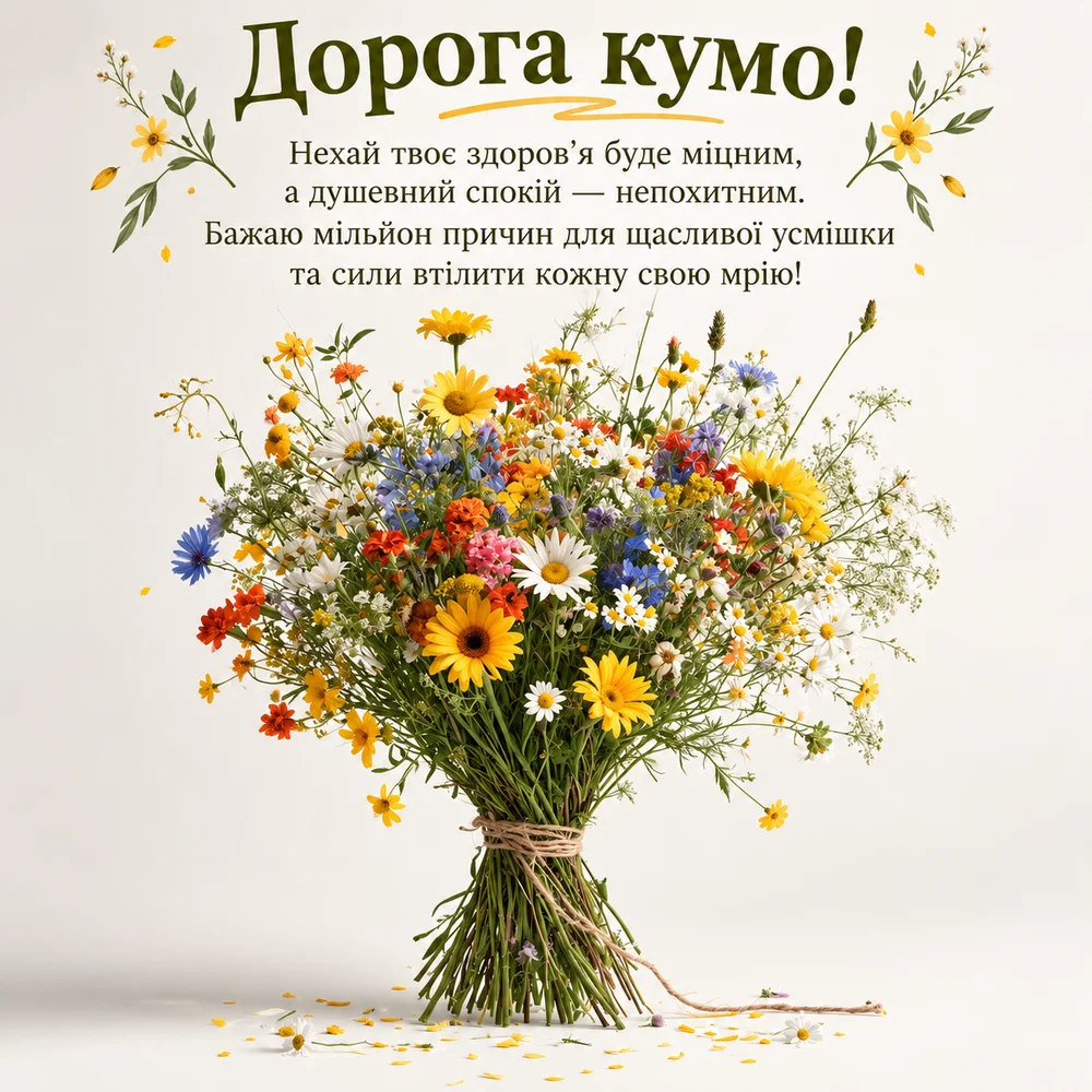 Польові квіти для рідної куми